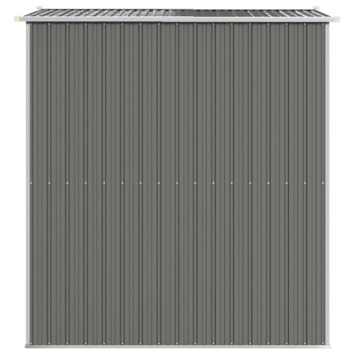  világosszürke horganyzott acél kerti fészer 192 x 191 x 223 cm