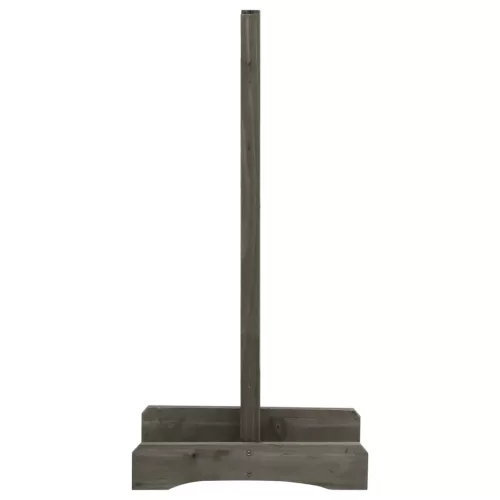  szürke tömör fenyőfa rácsos kerti kerítés 120 x 60 cm