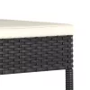  2 db fekete polyrattan kerti étkezőszék
