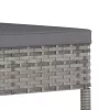  4 db szürke kerti polyrattan étkezőszék