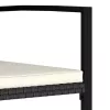  4 db fekete polyrattan kerti étkezőszék