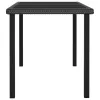  fekete polyrattan kerti étkezőasztal 140 x 70 x 73 cm