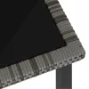  szürke polyrattan kerti étkezőasztal 70 x 70 x 73 cm