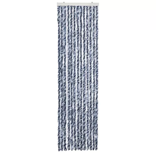  kék és fehér zsenília rovarfüggöny 56 x 200 cm