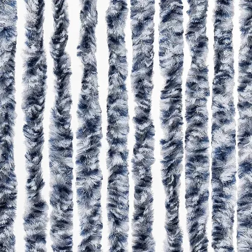  kék és fehér zsenília rovarfüggöny 56 x 200 cm