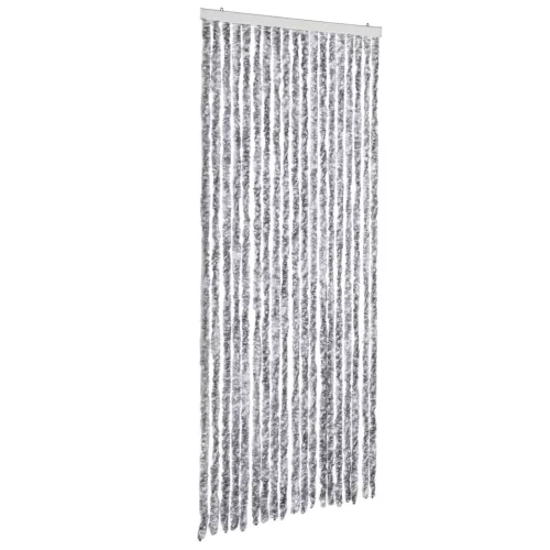  fehér és szürke zsenília rovarfüggöny 56 x 200 cm