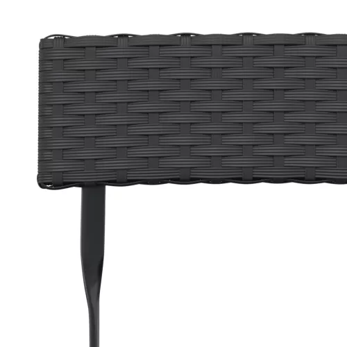  4 db fekete polyrattan és acél összecsukható bisztrószék