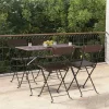  4 db barna polyrattan összecsukható bisztrószék