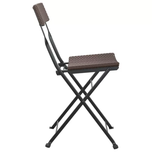  4 db barna polyrattan összecsukható bisztrószék