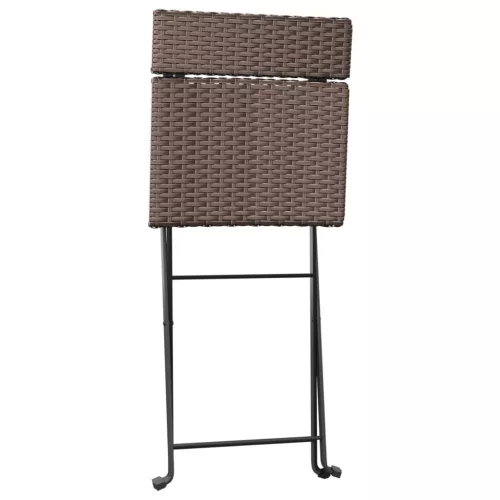  6 db barna polyrattan összecsukható bisztrószék