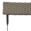  6 db szürke polyrattan összecsukható bisztrószék