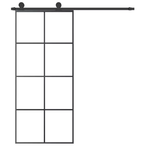  ESG üveg és alumínium tolóajtó fémszerelvény-szettel 90x205 cm