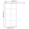  ESG üveg-alumínium tolóajtó fémszerelvény-szettel 102,5x205 cm