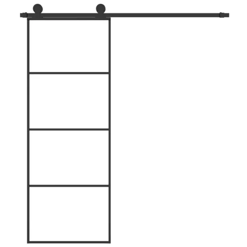  ESG üveg és alumínium tolóajtó fémszerelvény-szettel 76x205 cm