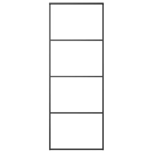  ESG üveg és alumínium tolóajtó fémszerelvény-szettel 76x205 cm