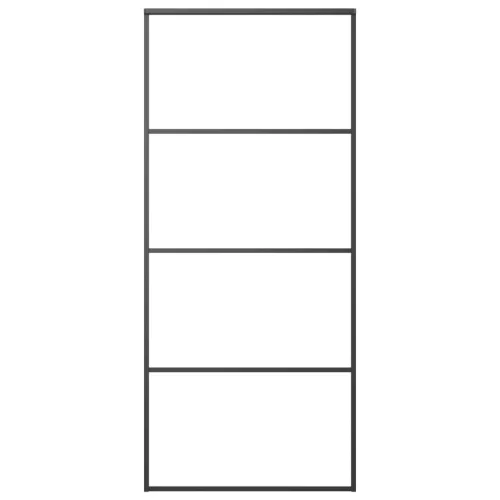  ESG üveg és alumínium tolóajtó fémszerelvény-szettel 90x205 cm