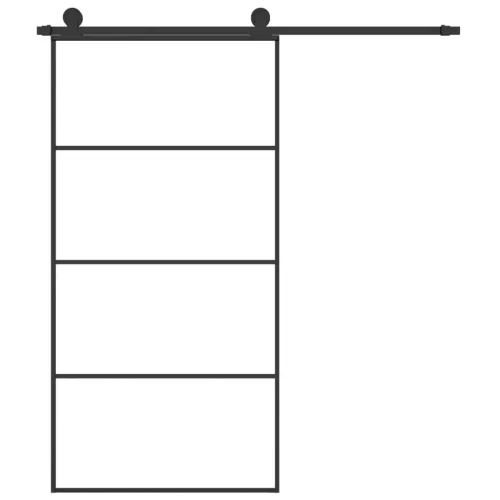 ESG üveg-alumínium tolóajtó fémszerelvény-szettel 102,5x205 cm