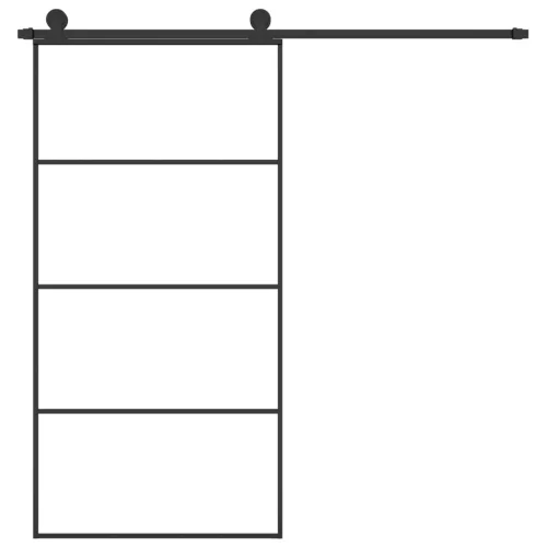  ESG üveg-alumínium tolóajtó fémszerelvény-szettel 102,5x205 cm