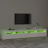  fehér TV-szekrény LED-lámpákkal 240x35x40 cm