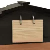  fekete és barna fenyőfa robotfűnyíró-tároló 78 x 74 x 54 cm