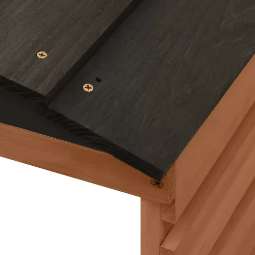  fekete és barna fenyőfa robotfűnyíró-tároló 78 x 74 x 54 cm