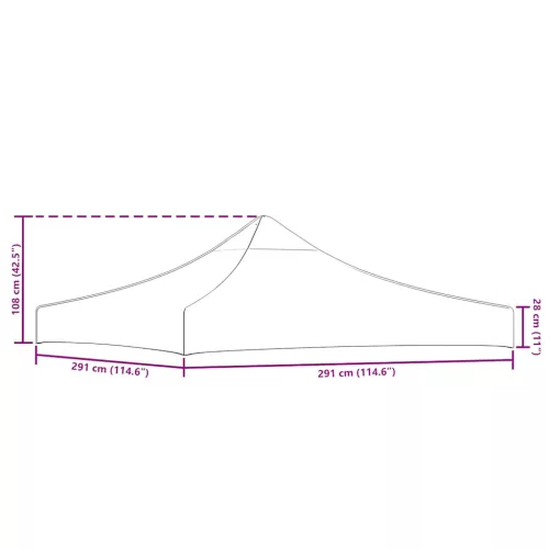  bézs tető partisátorhoz 3 x 3 m 270 g/m²