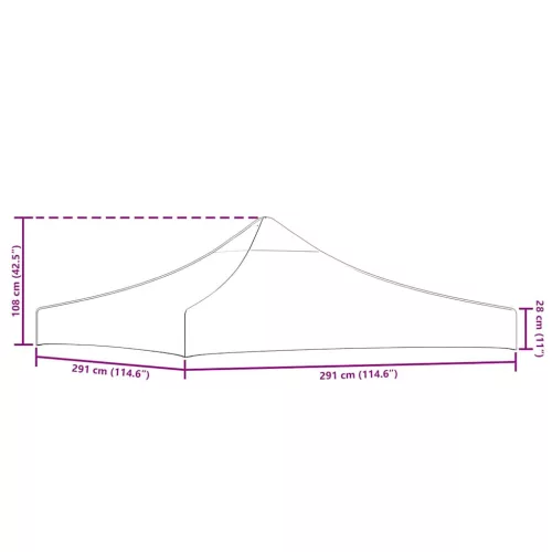  sárga tető partisátorhoz 3 x 3 m 270 g/m²
