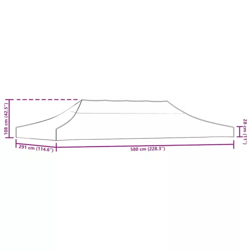  terrakotta tető partisátorhoz 6 x 3 m 270 g/m²
