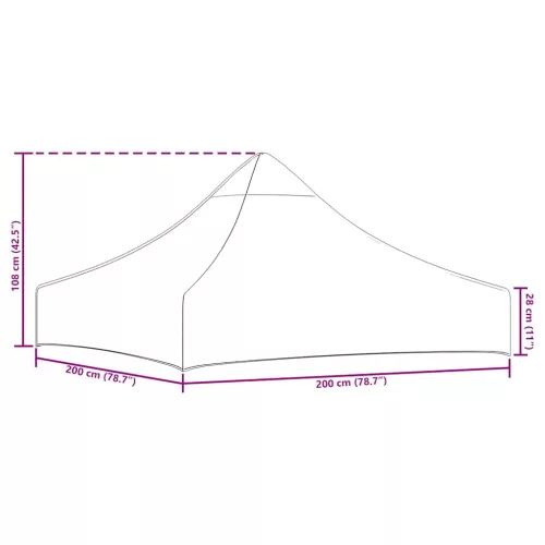  terrakotta tető partisátorhoz 2 x 2 m 270 g/m² 