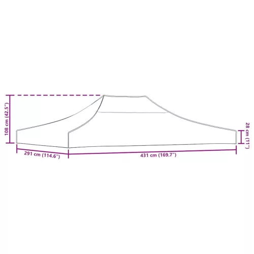  terrakotta tető partisátorhoz 4,5 x 3 m 270 g/m²