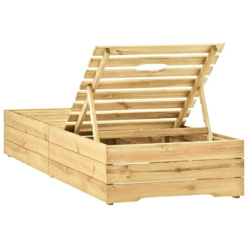  zöld impregnált fenyőfa napozóágy