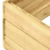  zöld impregnált fenyőfa napozóágy asztallal