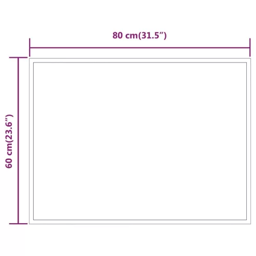  LED-es fürdőszobatükör 60x80 cm