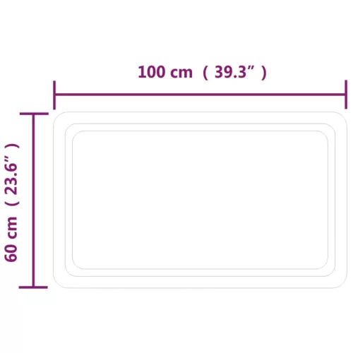  LED-es fürdőszobatükör 60x100 cm