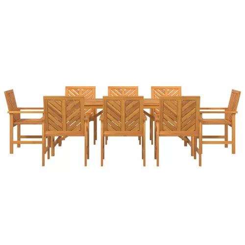  Kert étkező szett 9 pcs Barna Tömör Akácfa