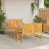  3 darabos kerti lounge szett tömör akácból