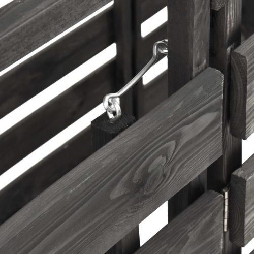  festett tömör fenyőfa tripla kerekeskuka-tároló 210x75x121 cm