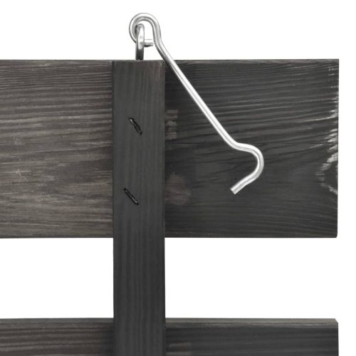  festett tömör fenyőfa tripla kerekeskuka-tároló 210x75x121 cm