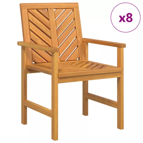  Kert étkező szett 8 pcs Barna Sztenderd Tömör akácfa