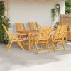 Kerti Szék 6 pcs Barna 57 x 72 x 109 cm Tömör Akácfa