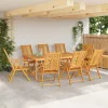  Kerti Szék 8 pcs Barna 57 x 72 x 109 cm Tömör Akácfa