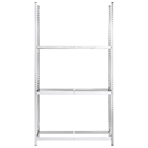  4 db ezüstszínű 3 szintes acél gumiabroncstartó 110x40x200 cm