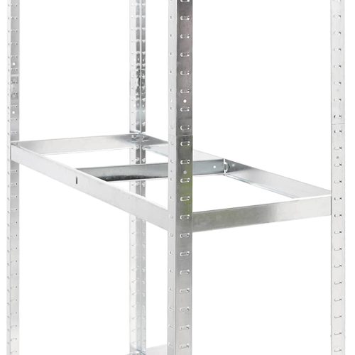  4 db ezüstszínű 3 szintes acél gumiabroncstartó 110x40x200 cm