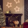  3 db meleg fehér karácsonyi csillagok 48 LED-del 56 cm