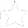  3 db meleg fehér karácsonyi csillagok 48 LED-del 56 cm