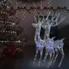 2 db színes XXL akril karácsonyi rénszarvas 250 LED 180 cm
