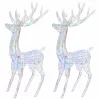  2 db színes XXL akril karácsonyi rénszarvas 250 LED 180 cm