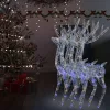  3 db színes XXL akril karácsonyi rénszarvas 250 LED 180 cm