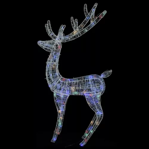  3 db színes XXL akril karácsonyi rénszarvas 250 LED 180 cm