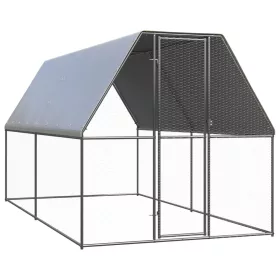  kültéri horganyzott acél tyúkól 2 x 4 x 2 m